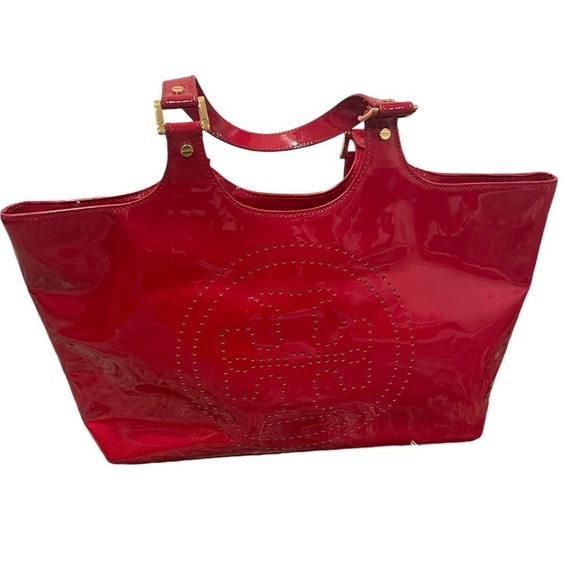 Tory Burch Red Leather East West Tote – Stylish & Practical - Picture 1 of 10